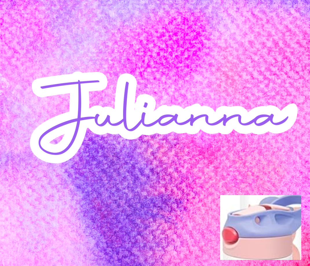 Pink & Purple with Pink and Purple Lid (Script font)