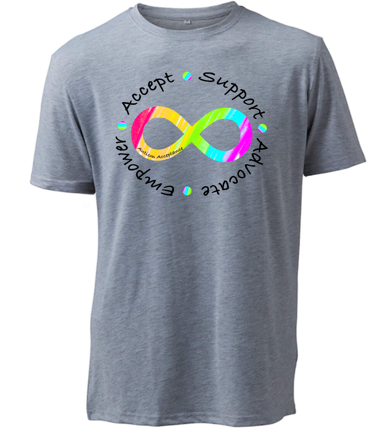 Accept Support Advocate Empower- Autism Acceptance T-Shirt