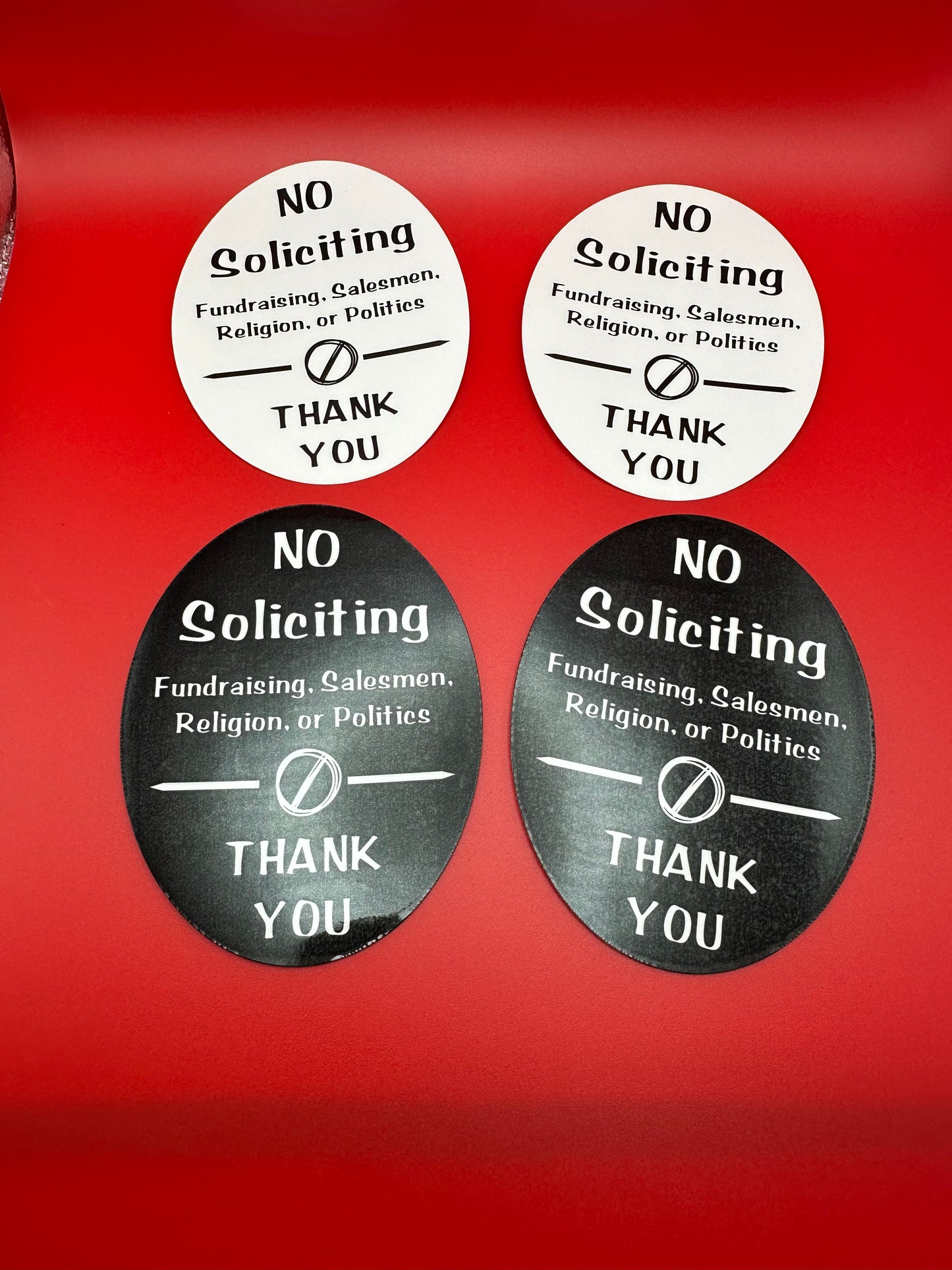 No Soliciting Sticker