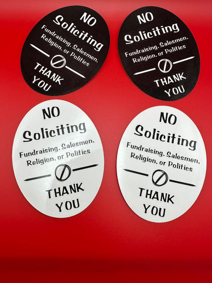 No Soliciting Sticker