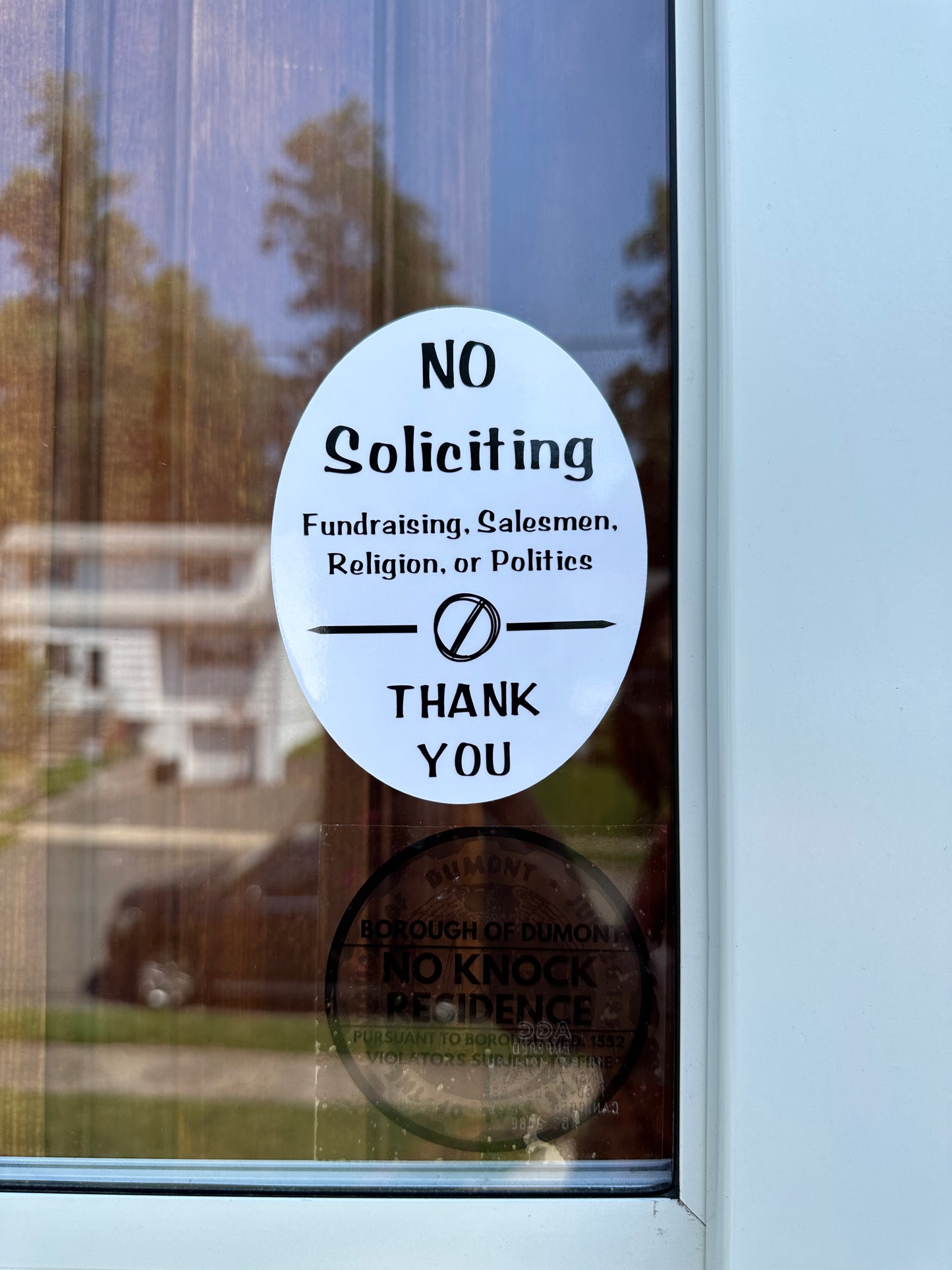 No Soliciting Sticker