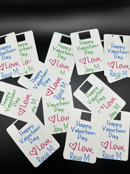 Valentines Day Gift Tags for Pop-it Bracelet