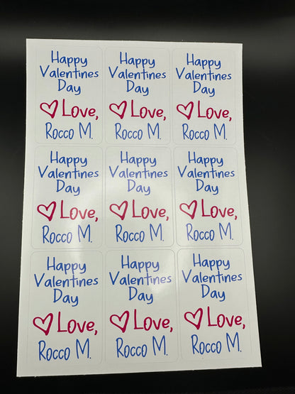 Valentines Day Gift Tag Stickers