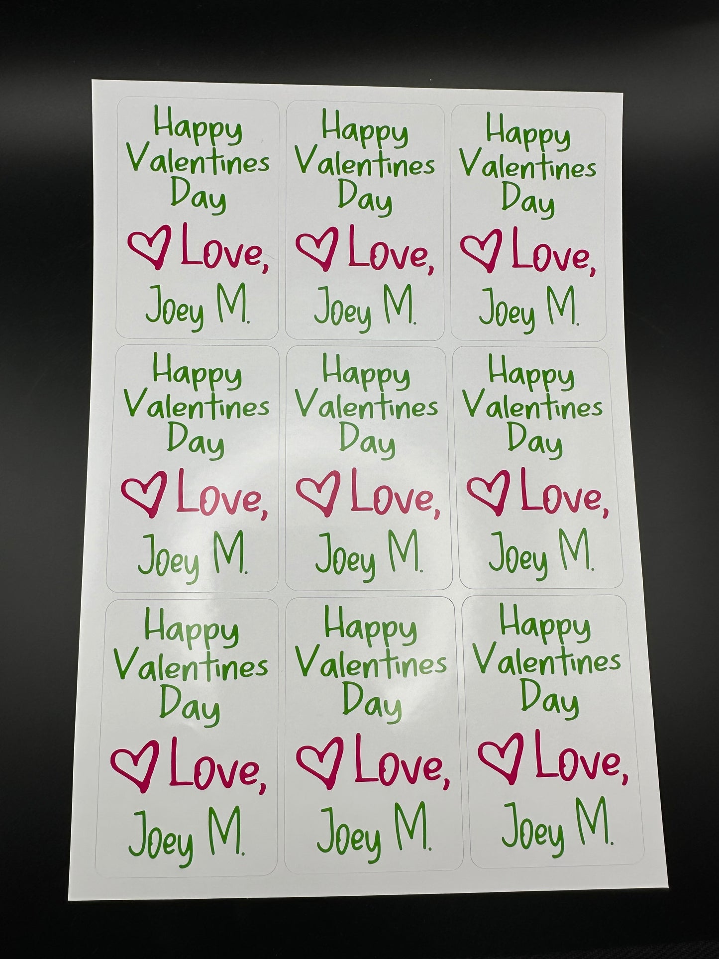 Valentines Day Gift Tag Stickers