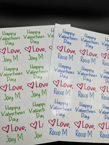 Valentines Day Gift Tag Stickers