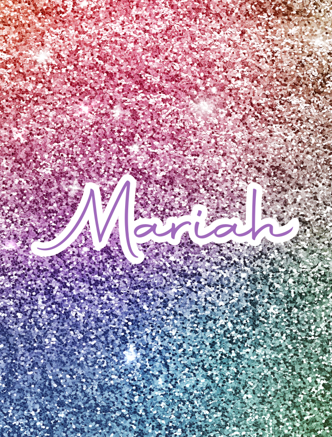 Multicolor Glitter Script