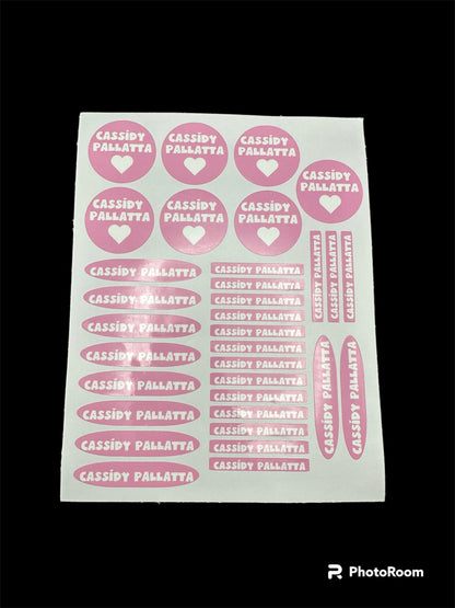 Solid Color Sticker Label Sheets